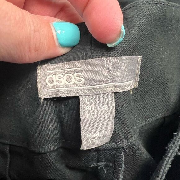 ASOS pleated peg leg pants high rise 6 - Picture 6 of 9